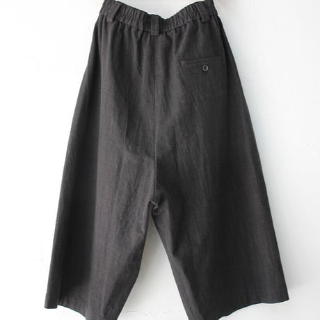 atelier naruse アトリエナルセ　コットンスラブワイドパンツ cotton slab wide pants　#杢ブラック、ブラック　【送料無料】