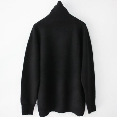 homspun ホームスパン　縮絨起毛ウールタートルプルオーバー　#ピンク、TOPグレー、ブラック