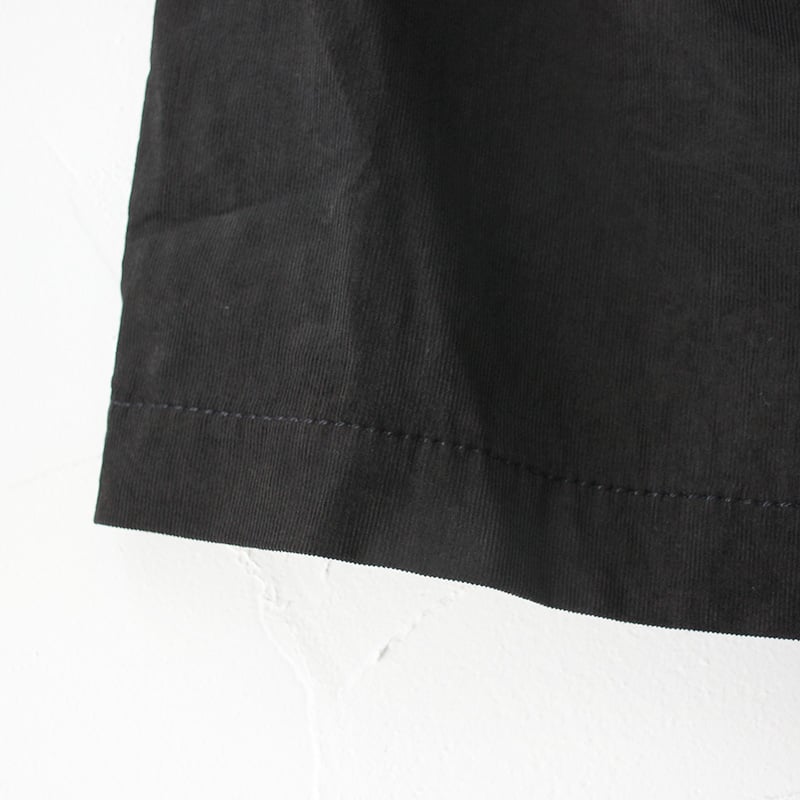 再入荷** homspun ホームスパン 細コールギャザースカート #シロ