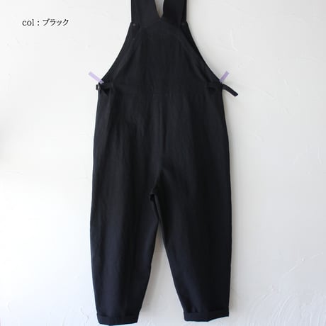 **杢グレイのみ再入荷** atelier naruse アトリエナルセ　コットンリネンスラブオーバーオール　cotton linen slab overalls-pants