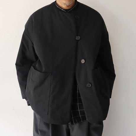TRAVAIL MANUEL トラバイユマニュアル　キルト＆T/Cウェザーカービージャケット　#ライトグレー、ブラック