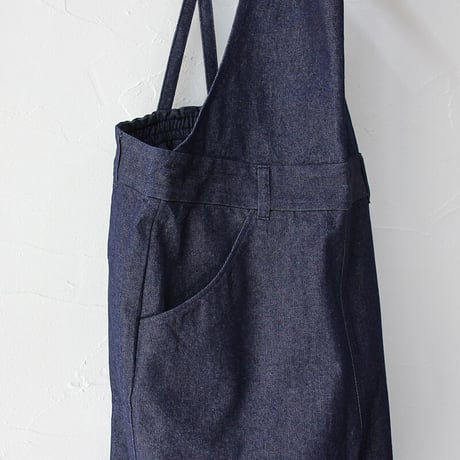 atelier naruse アトリエナルセ cotton denim salopette pants デニムサロペット #indigo 【送料無料】