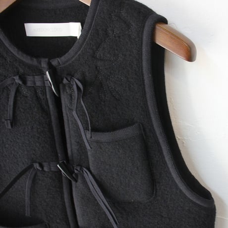 ASEEDONCLOUD アシードンクラウド　Kigansai wool fleece vest #black 【送料無料】