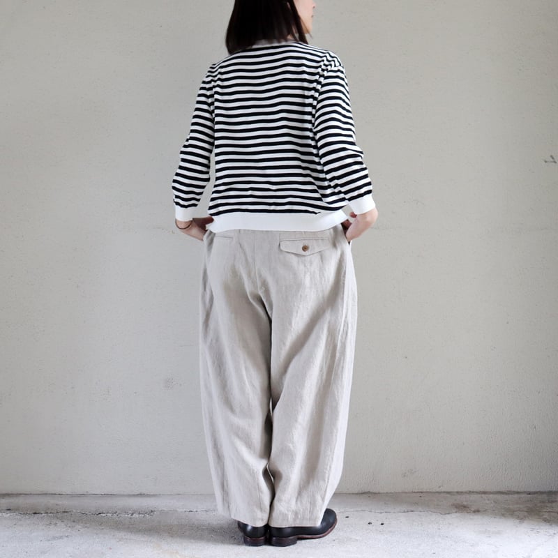 atelier naruse アトリエナルセ リネンコクーンダーツパンツ linen coco