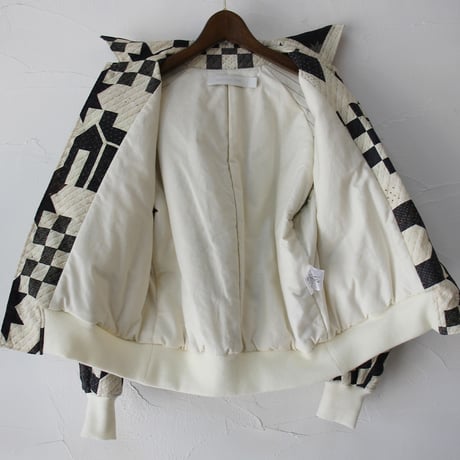 ASEEDONCLOUD アシードンクラウド　Map quilt print P.E Blouson #off white 【送料無料】