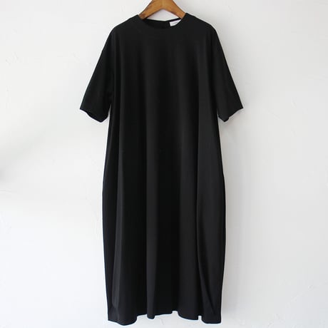 **再入荷** atelier naruse アトリエナルセ　コットンカットソーコクーンワンピース　#ネイビーブルー、ブラック　【送料無料】