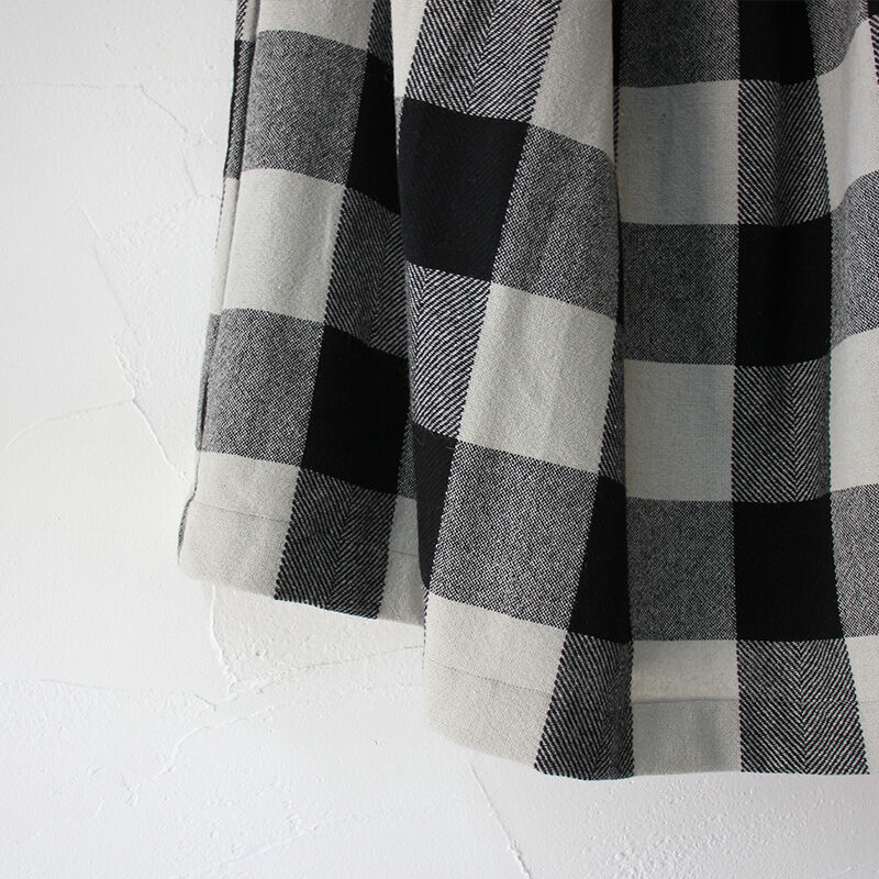 MAGALI マガリ ギンガムウールロングスカート #ブラウンx