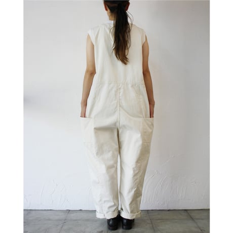 sasanqua by trees サザンカバイツリーズ　Hide seam work all ハイドシームワークオール　#IVORY,BEIGE