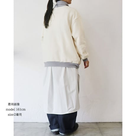 amne アンヌ　FRENCH TERRY zip turtle　フレンチテリージップタートル　#natural