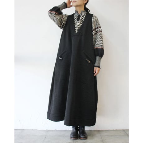 ASEEDONCLOUD アシードンクラウド Forest quilt Forest king dress フォレストキルトワンピース #ブルー、ブラック　【送料無料】