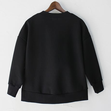 maomade マオメイド　きれいめしっかり裏毛変形ネックタック入りプルオーバー