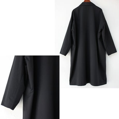 **2021s/s新作アイテム**　TRAVAIL MANUEL トラバイユマニュアル　コットンナイロンツイルオーバーコート　#ブラック、カーキ【送料無料】