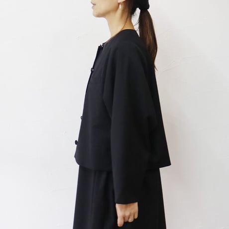 **再入荷** Linenya リネンヤ　ウールジャケット　#ブラック　【送料無料】