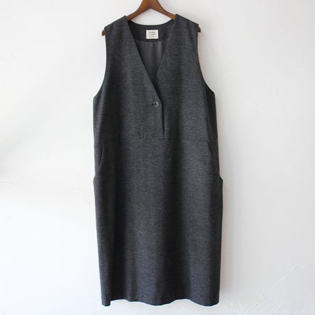 atelier naruse アトリエナルセ　コットンウールヘリンボンジャンパースカート  cotton&wool herring-bone jumper skirt　【送料無料】