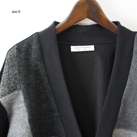 ARTE POVERA アルテポーヴェラ　ウールMIXパッチワークカーディガン　#ブラック