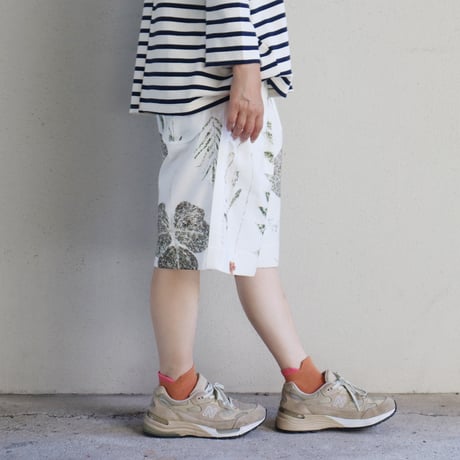 ASEEDONCLOUD アシードンクラウド plant memories print shokuonshitsu short trousers
