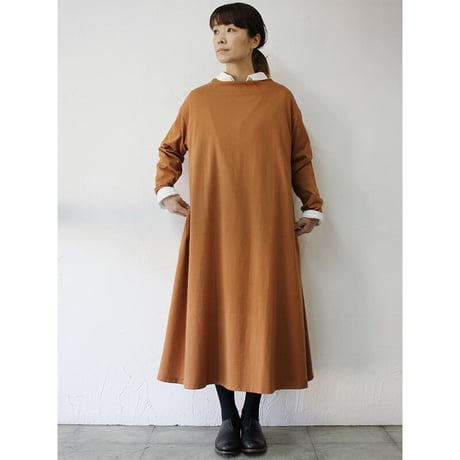 amne アンヌ　Jersey bottle dress #natural,umber,chocolate 【送料無料】