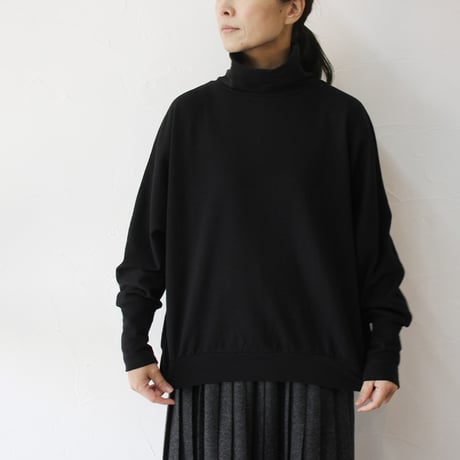**またまた再入荷** LinenYa リネンヤ　コットンハイネックプルオーバー　#ネイビー、ブラック　【送料無料】
