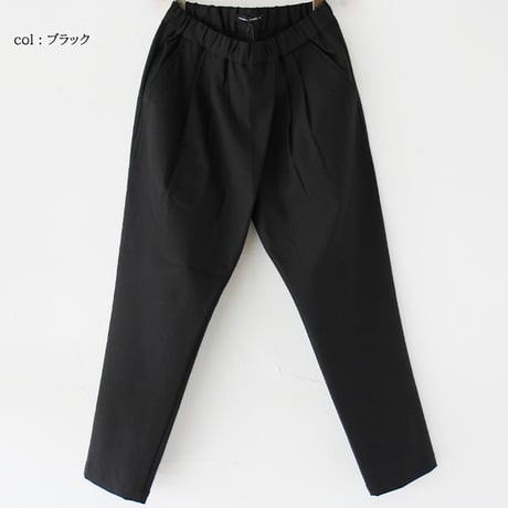 **2024s/s分到着** TRAVAIL MANUEL　トラバイユマニュアル　T/Cツイル2タックスラントパンツ　#チャコールグレー、ブラック【送料無料】