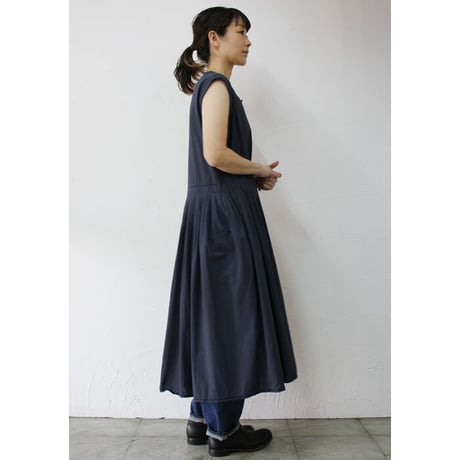 homspun ホームスパン　カシュクールノースリーブワンピース　#ネイビー
