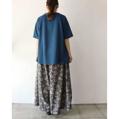 ARTE POVERA アルテポーヴェラ　インド草木染めハンドプリントロングギャザリングパンツ　【送料無料】