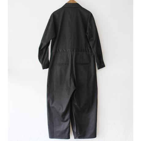 atelier naruse アトリエナルセ　コットンカシュクールジャンプスーツ　cotton cache-coeur jumpsuit　#ベイジュ、ブラック