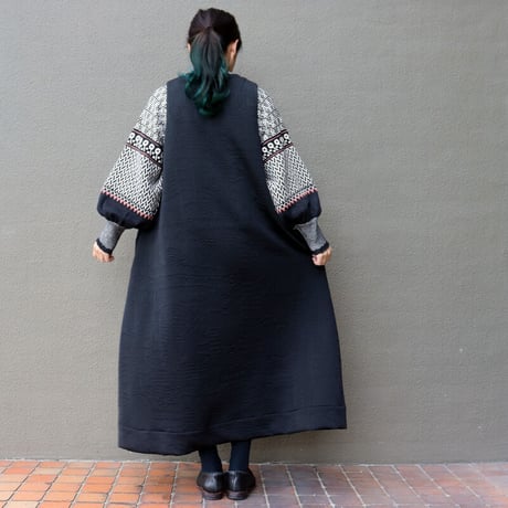 ASEEDONCLOUD アシードンクラウド Forest quilt Forest king dress フォレストキルトワンピース #ブルー、ブラック　【送料無料】