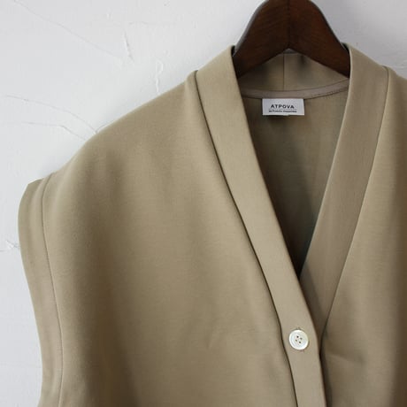 ARTE POVERA アルテポーヴェラ　ポンチ裏起毛フレンチカーデ　#ベージュ