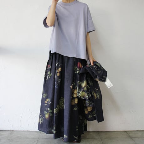 ASEEDONCLOUD アシードンクラウド　Mitsuyakusou botanical print Pharmacist uniform skirt　#ブラック
