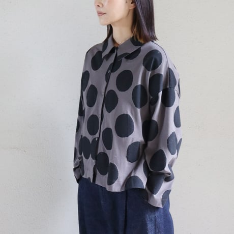 atelier naruse アトリエナルセ　コットンカットソーブラウス　cotton cut&sewn blouse～mizutama～