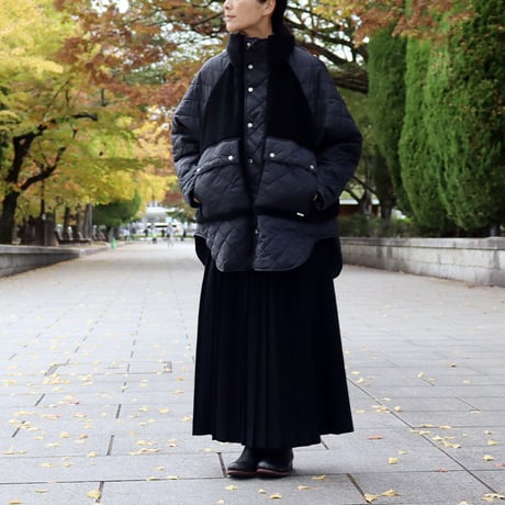 anme アンヌ　BOA/QUILT useful coat　#ブラック　【送料無料】