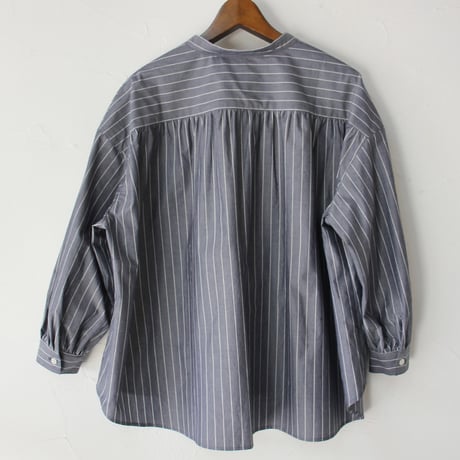 **またまたまた再入荷** LinenYa リネンヤ　コットンタイプライターバンドカラーシャツ　#ホワイト、ネイビー