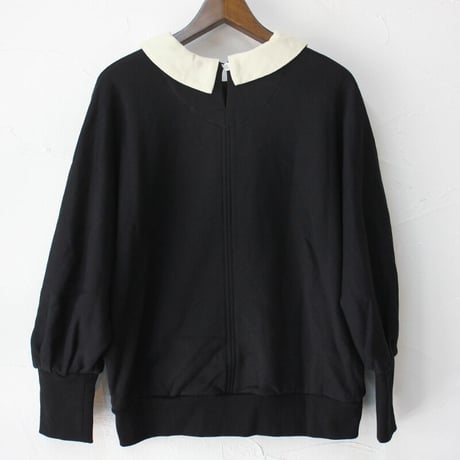 MAGALI マガリ コットンシルケットスウェットプルオーバー　#ブラック、グレー、アイボリー