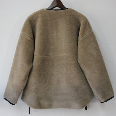 mao made マオメイド　ベアーボアジップジャケット　#グレージュ、モカ