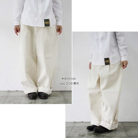 **またまた再入荷** sasanqua by trees サザンカバイツリース　カツラギバナナトラウザー　#アイボリー、ベージュ　【送料無料】