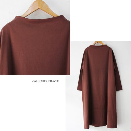 amne アンヌ　Jersey bottle dress #natural,umber,chocolate 【送料無料】