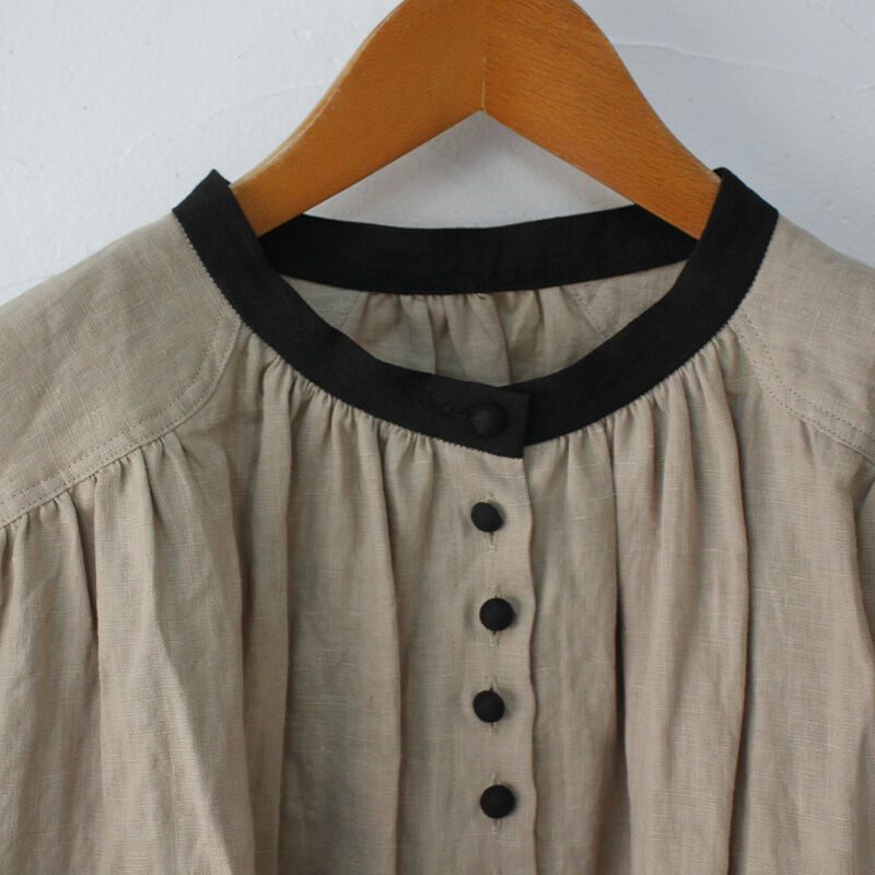 MAGALI マガリ フレンチリネンアンティークブラウス #ベージュ