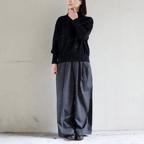 TRAVAIL MANUEL トラバイユマニュアル　ドライウェザー2タックワイドパンツ　#チャコール、ブラック