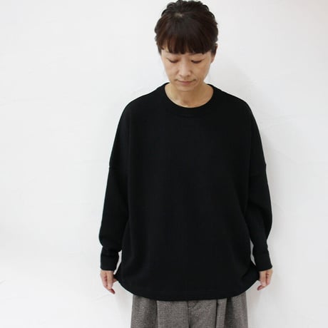 TRAVAIL MANUEL トラバイユマニュアル　ヴィンテージ裏毛バルーンプルオーバー　#ブラック、ブルーグレー、ラベンダーピンク、サンド、キャメル