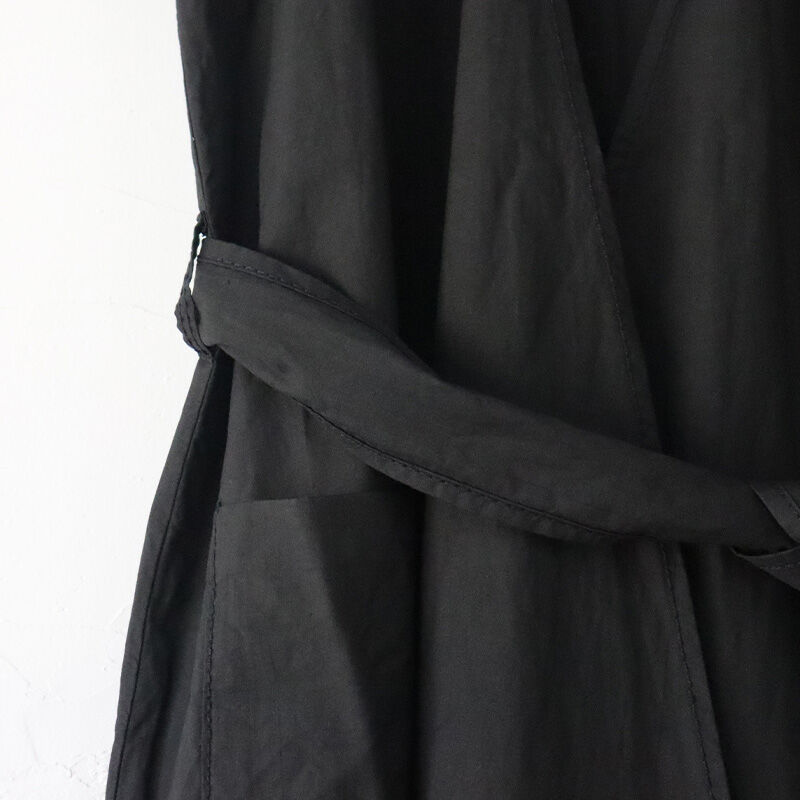 homspun ホームスパン C/Lマットラップワンピース #グリーン