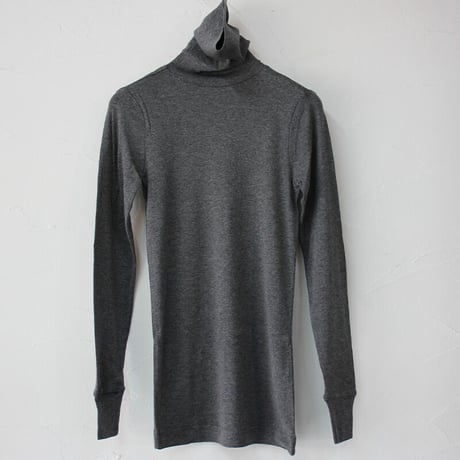 **再入荷**　homspun ホームスパン　60/1フライスタートルネックプルオーバー　#ブラック、アイアンブルー、TOPチャコール、TOPグレー