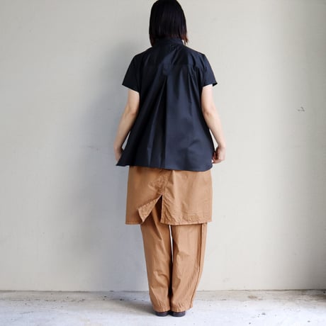homspun ホームスパン　コットンミニチェックスカート付きパンツ　#オレンジ