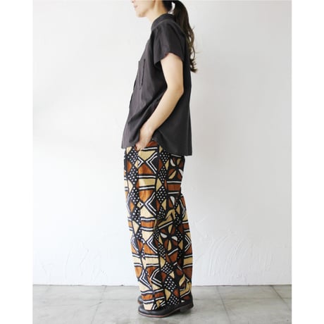 **再入荷** ARTE POVERA アルテポーヴェラ　インドハンドプリント2タックイージーパンツ　【送料無料】