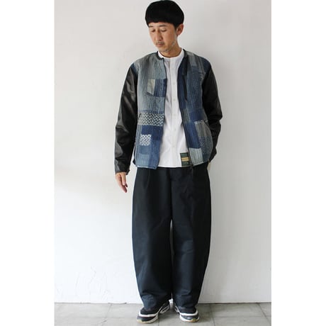 FUNSET OF ART ファンセットオブアート　インディゴRANRU刺し子xレザーシングルJK #indigo 【送料無料】