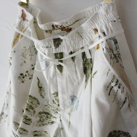 ASEEDONCLOUD アシードンクラウド plant memories print shokuonshitsu short trousers