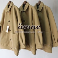 amne アンヌ　MELTON harrington coat　メルトンハリントンコート　#ベージュ　【送料無料】