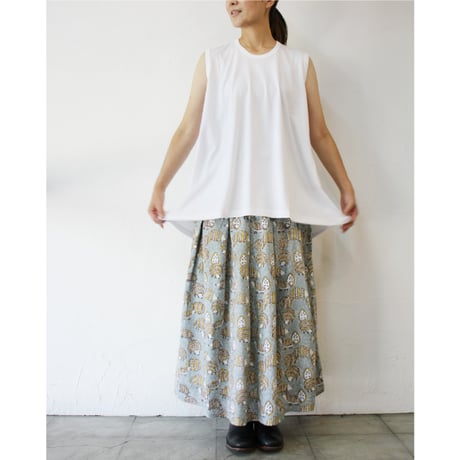LILOU+LILY　Hedgehog  Tuck Skirt　ハリネズミタックスカート　#グレー、グリーン、パープル