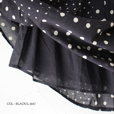 **再々入荷** soil ソイル　ドットパッチワークギャザースカート　#ブラック、ブラウン、ネイビー　【送料無料】