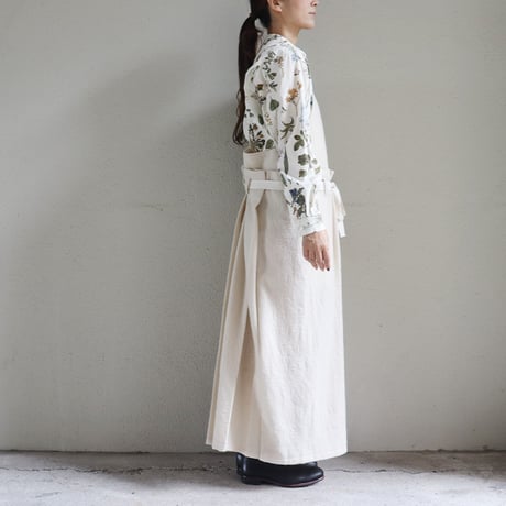 ASEEDONCLOUD アシードンクラウド　Foggy wool Sankayo apron dress #off white