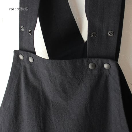 **杢グレイのみ再入荷** atelier naruse アトリエナルセ　コットンリネンスラブオーバーオール　cotton linen slab overalls-pants
